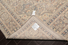 8x10 Khaki, Beige, Slate Color Hand Knotted Distressed Wool Traditional Oriental Rug