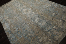 6x9 Moss, Aqua, Beige Color Hand Knotted Sherpa Bamboo Silk & Wool Modern Oriental Rug