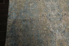 6x9 Moss, Aqua, Beige Color Hand Knotted Sherpa Bamboo Silk & Wool Modern Oriental Rug
