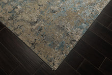 6x9 Moss, Aqua, Beige Color Hand Knotted Sherpa Bamboo Silk & Wool Modern Oriental Rug