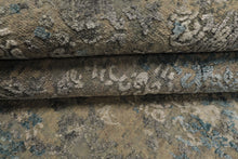 6x9 Moss, Aqua, Beige Color Hand Knotted Sherpa Bamboo Silk & Wool Modern Oriental Rug