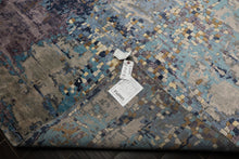 6x9 Turquoise, Lavender, Beige Color Hand Knotted Sherpa Bamboo Silk Modern Oriental Rug