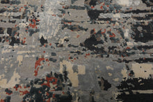6x9 Gray, Charcoal, Rust Color Hand Knotted Sherpa Wool Modern Oriental Rug