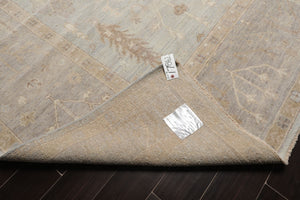 10X14 Mint, Taupe, Brown Color Hand Knotted Afghan Oushak Wool Traditional Oriental Rug
