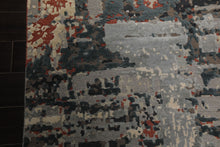 6x9 Gray, Charcoal, Rust Color Hand Knotted Sherpa Wool Modern Oriental Rug