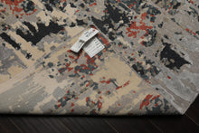 6x9 Gray, Charcoal, Rust Color Hand Knotted Sherpa Wool Modern Oriental Rug