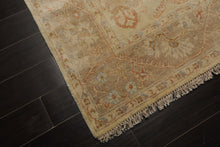 6x9 Beige, Tan, Rust Color Hand Knotted Oushak Wool Traditional Oriental Rug