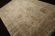 6x9 Beige, Tan, Rust Color Hand Knotted Oushak Wool Traditional Oriental Rug