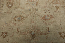 6x9 Beige, Tan, Rust Color Hand Knotted Oushak Wool Traditional Oriental Rug