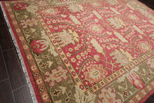 Multi Sizes Hand Knotted LoomBloom Muted Turkish Oushak 100% Wool Traditional Oriental Area Rug Raspberry, Sage Color