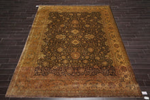 8'8''x11'4" Chocolate Hand Knotted Traditional  300 KPSI Sarouk 100% Wool Oriental Area Rug