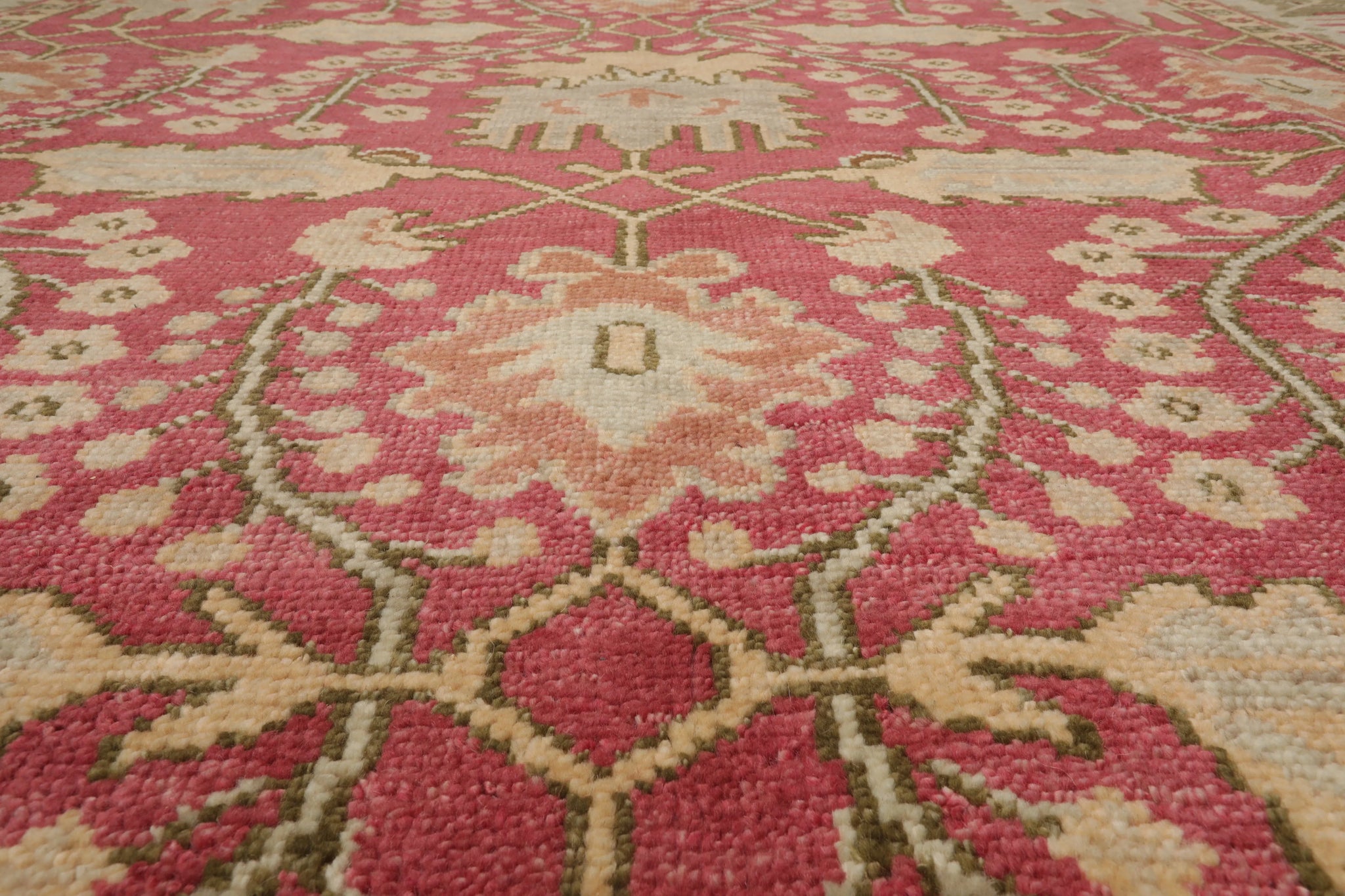 Multi Size Hand Knotted LoomBloom Muted Turkish Oushak Wool Area Rug ...