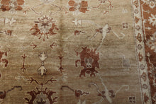6x9 Tan, Burnt Orange, Beige Color Hand Knotted Oushak Bamboo Silk Traditional Oriental Rug
