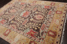 Multi Sizes Hand Knotted LoomBloom Muted Turkish Oushak 100% Wool Traditional  Oriental Area Rug Brown,Mustard Color