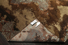 5x8 Brown, Blue, Teal Color Hand Knotted Sherpa Bamboo Silk & Wool Modern Oriental Rug