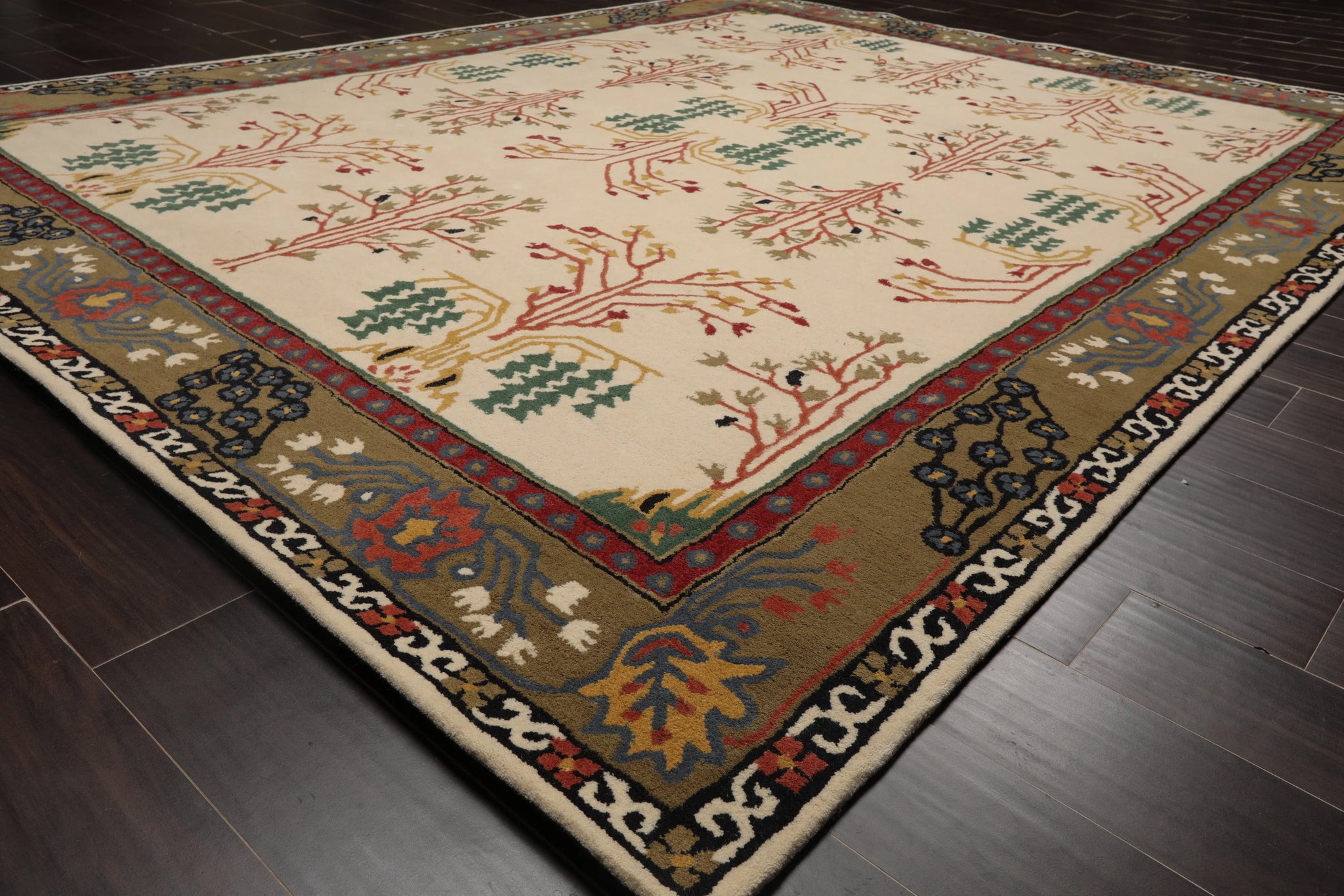Olive Multi Patterned Rug Multi Sizes Olive Green Hand Tufted Persian Area Rug | Oriental Rug of ...