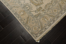 6x9 Beige, Slate, Brown Color Hand Knotted Oushak Wool Traditional Oriental Rug
