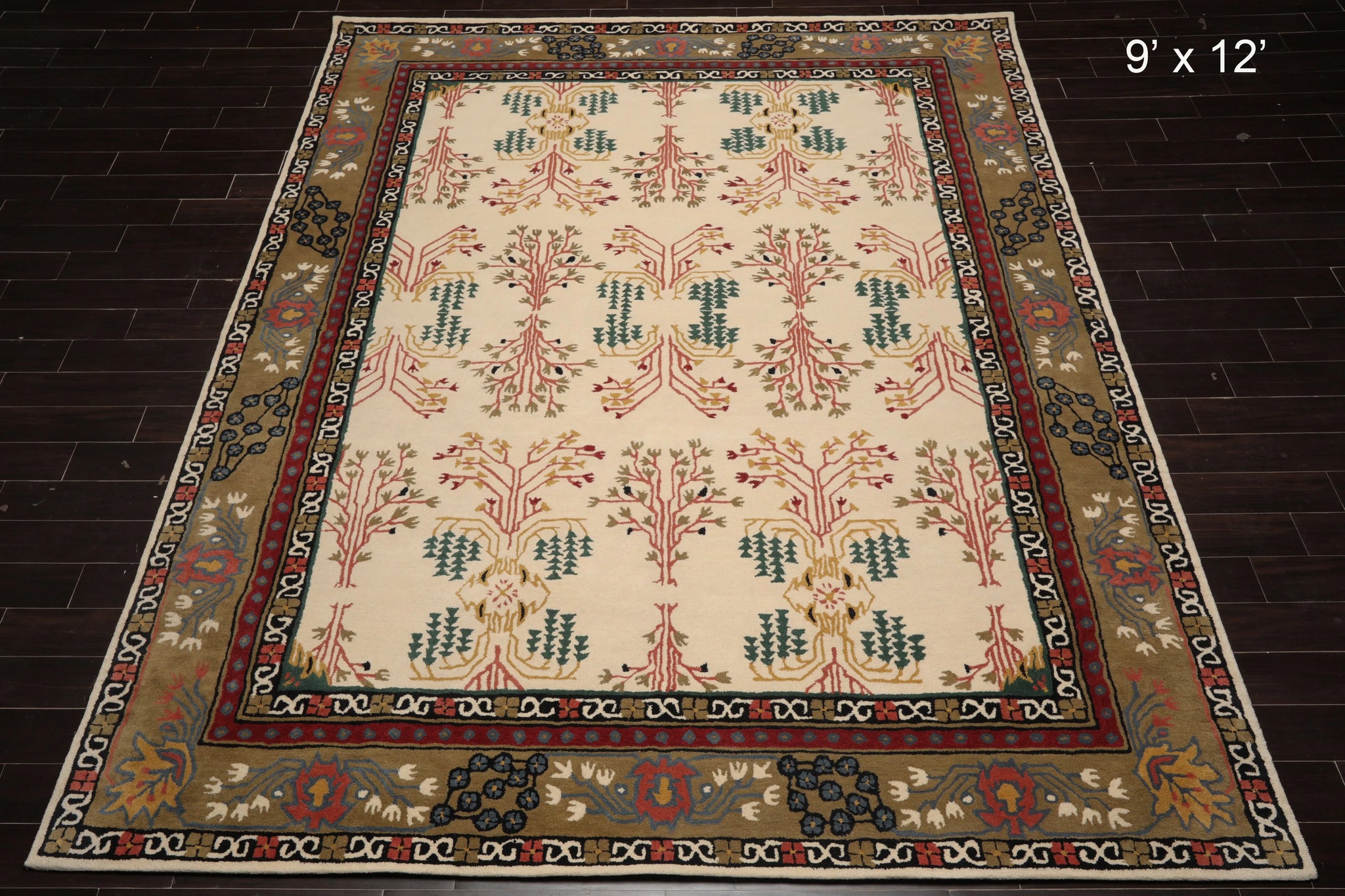 Olive Multi Patterned Rug Multi Sizes Olive Green Hand Tufted Persian Area Rug | Oriental Rug of ...