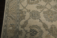 6x9 Beige, Slate, Brown Color Hand Knotted Oushak Wool Traditional Oriental Rug