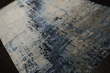 6x9 Taupe, Gray, Blue Color Hand Knotted Sherpa Bamboo Silk Modern Oriental Rug