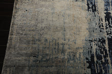 6x9 Taupe, Gray, Blue Color Hand Knotted Sherpa Bamboo Silk Modern Oriental Rug