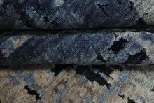6x9 Taupe, Gray, Blue Color Hand Knotted Sherpa Bamboo Silk Modern Oriental Rug