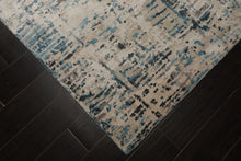 6x9 Ivory, Beige, Charcoal Color Hand Knotted Sherpa Bamboo Silk Modern Oriental Rug