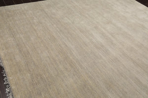 Multi Sizes Hand Loomed wool Plain Solid Minimalist Area Rug Mossy Gray