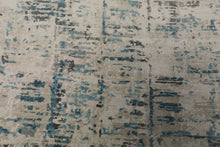 6x9 Ivory, Beige, Charcoal Color Hand Knotted Sherpa Bamboo Silk Modern Oriental Rug