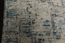 6x9 Ivory, Beige, Charcoal Color Hand Knotted Sherpa Bamboo Silk Modern Oriental Rug