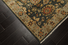 6x9 Green, Beige, Gold Color Hand Knotted Fine Oushak Wool Traditional Oriental Rug