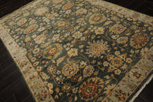 6x9 Green, Beige, Gold Color Hand Knotted Fine Oushak Wool Traditional Oriental Rug