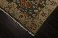 6x9 Green, Beige, Gold Color Hand Knotted Fine Oushak Wool Traditional Oriental Rug