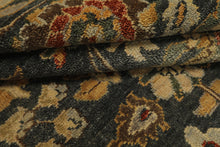 6x9 Green, Beige, Gold Color Hand Knotted Fine Oushak Wool Traditional Oriental Rug