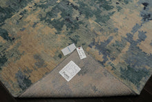 6x9 Beige, Mint, Blue Color Hand Knotted Oushak Wool Modern Oriental Rug