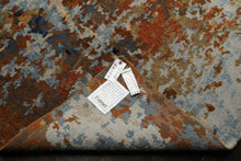 6x9 Burnt Orange, Brown, Moss Color Hand Knotted Sherpa Wool Modern Oriental Rug