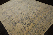 6x9 Beige, Gray, Color Hand Knotted Tibetan Bamboo Silk & Wool Transitional Oriental Rug