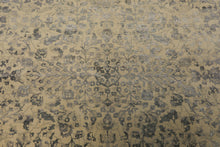 6x9 Beige, Gray, Color Hand Knotted Tibetan Bamboo Silk & Wool Transitional Oriental Rug