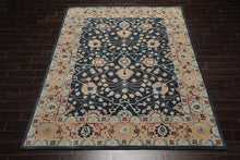 8x10 Hand Tufted Hand Made 100% Wool Modern & Contemporary Oriental Area Rug Blue,Peach Color - Oriental Rug Of Houston