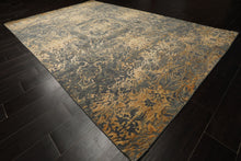 6x9 Gray, Slate, Caramel Color Hand Knotted Sherpa Bamboo Silk & Wool Modern Oriental Rug