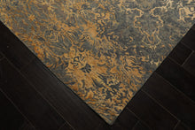 6x9 Gray, Slate, Caramel Color Hand Knotted Sherpa Bamboo Silk & Wool Modern Oriental Rug
