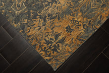 6x9 Gray, Slate, Caramel Color Hand Knotted Sherpa Bamboo Silk & Wool Modern Oriental Rug