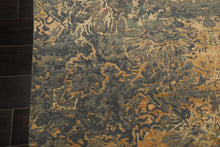 6x9 Gray, Slate, Caramel Color Hand Knotted Sherpa Bamboo Silk & Wool Modern Oriental Rug