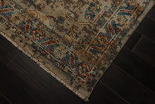 6x9 Beige, Brown, Gold Color Hand Knotted Oushak Wool Traditional Oriental Rug