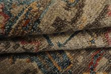 6x9 Beige, Brown, Gold Color Hand Knotted Oushak Wool Traditional Oriental Rug