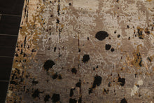 6x9 Brown, Gold, Blue Color Hand Knotted Sherpa Bamboo Silk & Wool Modern Oriental Rug