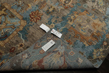 6x9 Brown, Turquoise, Beige Color Hand Knotted Oushak Wool Transitional Oriental Rug