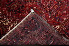 10x12 Red, Charcoal, Blue Color Hand Knotted Heriz Wool Traditional Oriental Rug