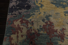 6x9 Beige, Turquoise, Rose Color Hand Knotted Oushak Wool Modern Oriental Rug