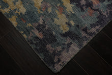 6x9 Beige, Turquoise, Rose Color Hand Knotted Oushak Wool Modern Oriental Rug